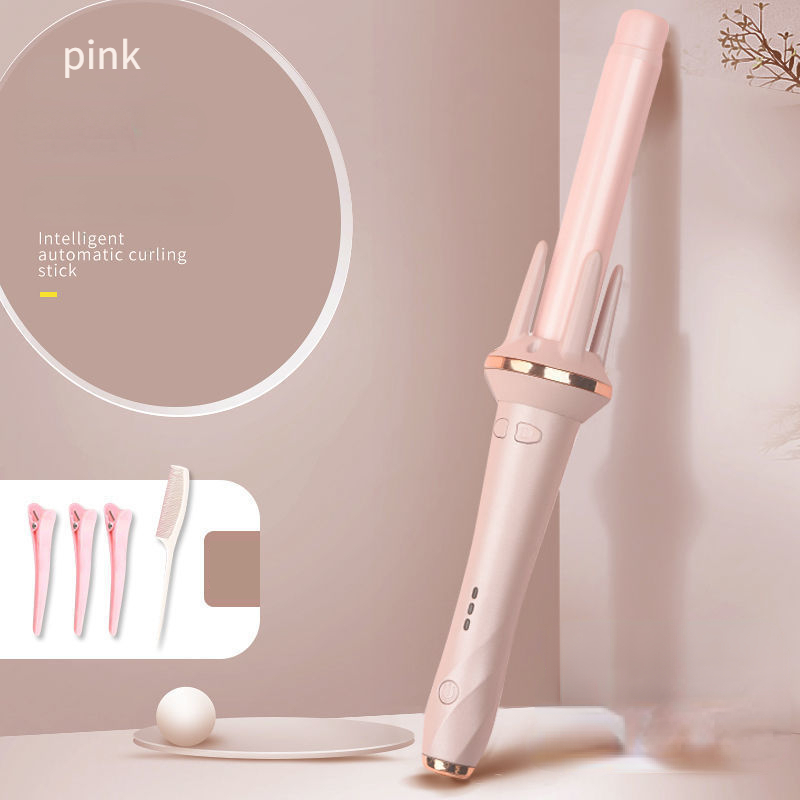 POCKETOP Máy uốn tóc hoàn toàn tự động, máy uốn tóc xoay điện không làm tổn thương tóc, lọn to và sóng