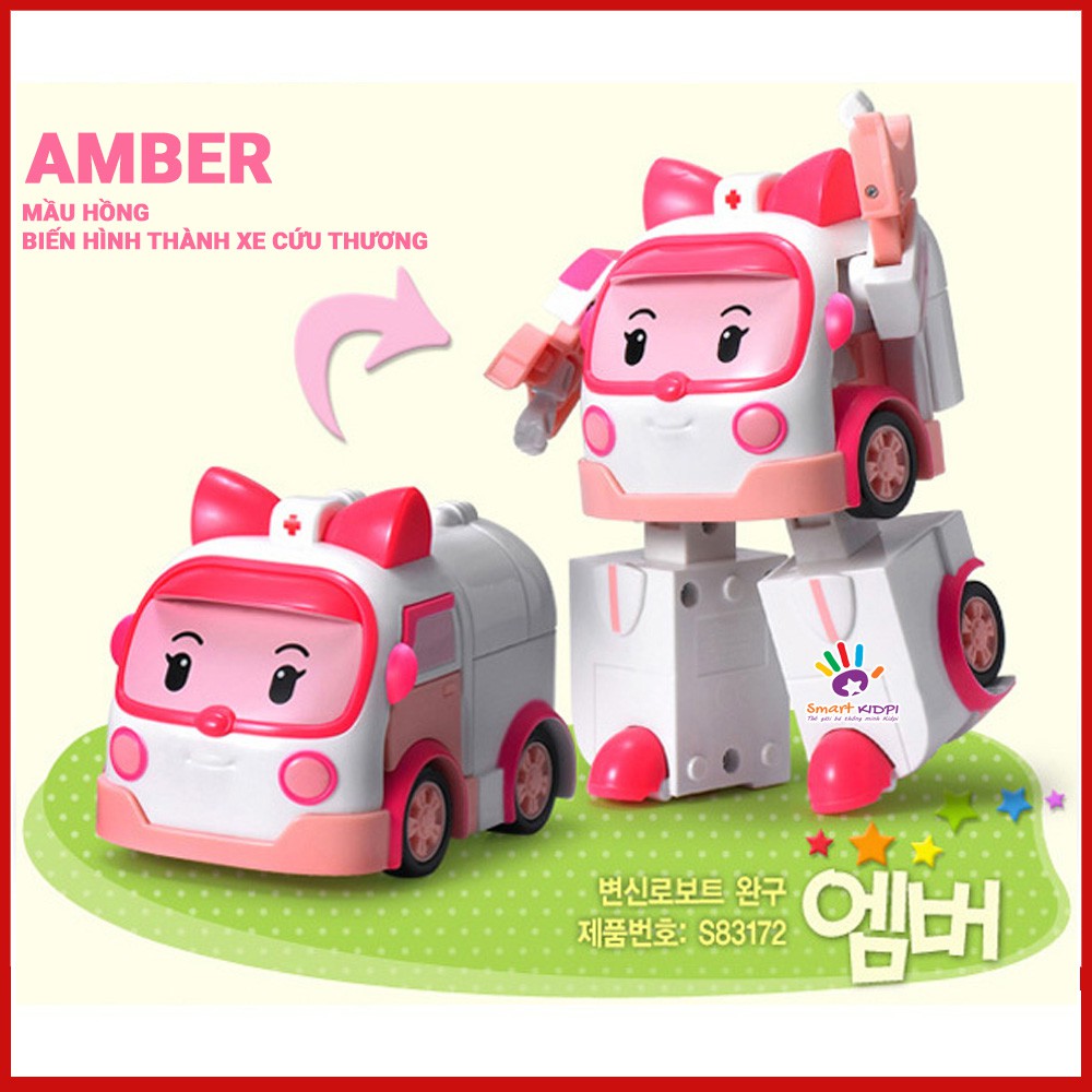 Ảnh Thật Bộ 6 Xe Robocar Poli biến hình