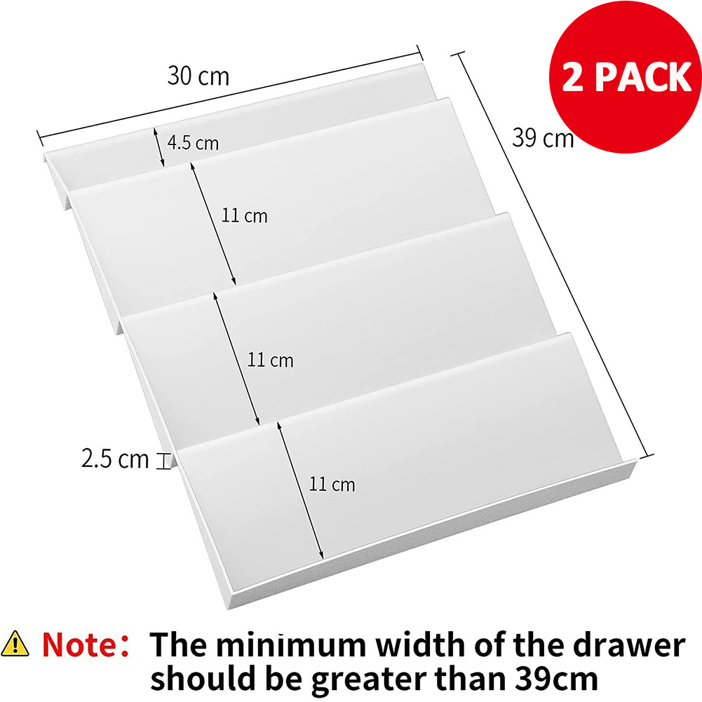 2Pcs Expandable Spice Drawer Organizer, 4 Tier Spice Rack - Drawer Insert Tray