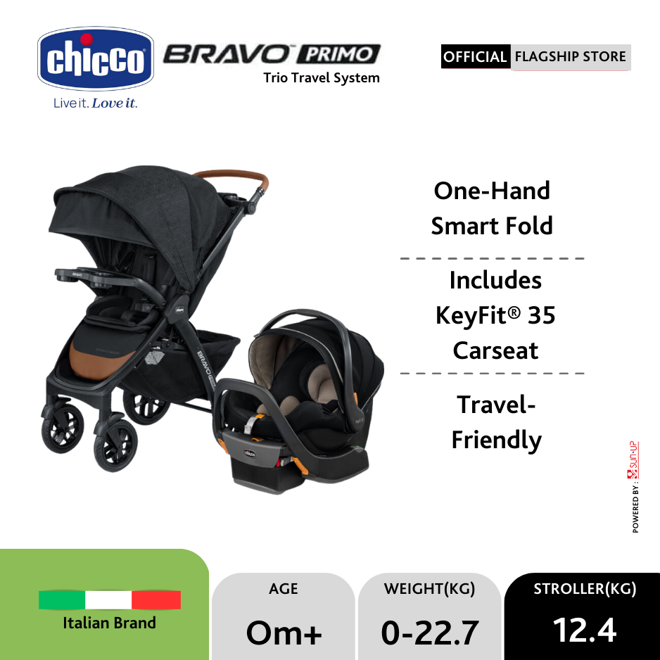 Chicco Bravo Primo Trio Travel System (Stroller + Car Seat) Lazada Indonesia