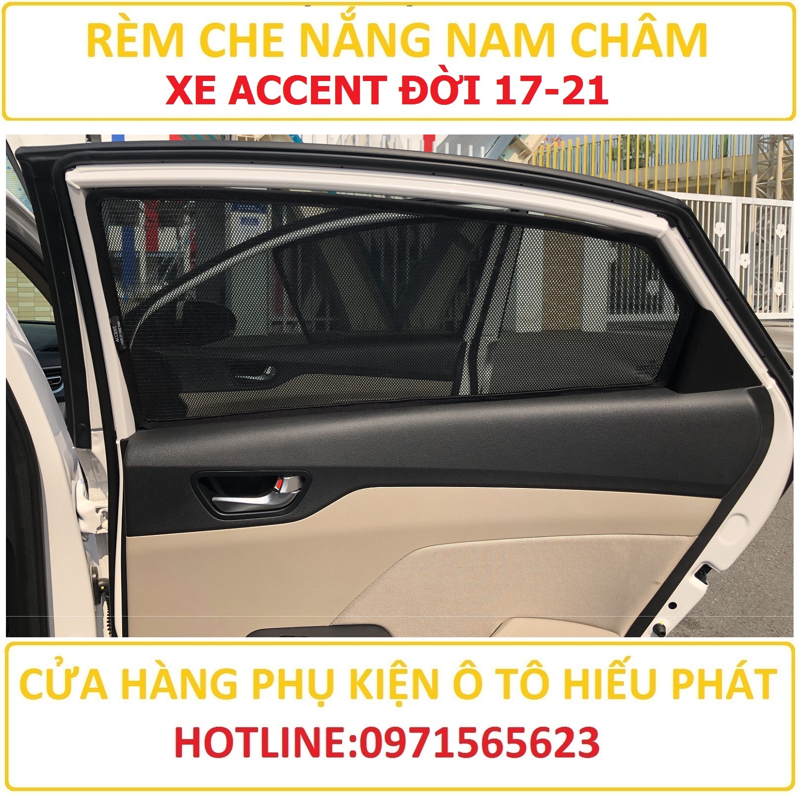 Rem che nắng ô tô xe kia accent