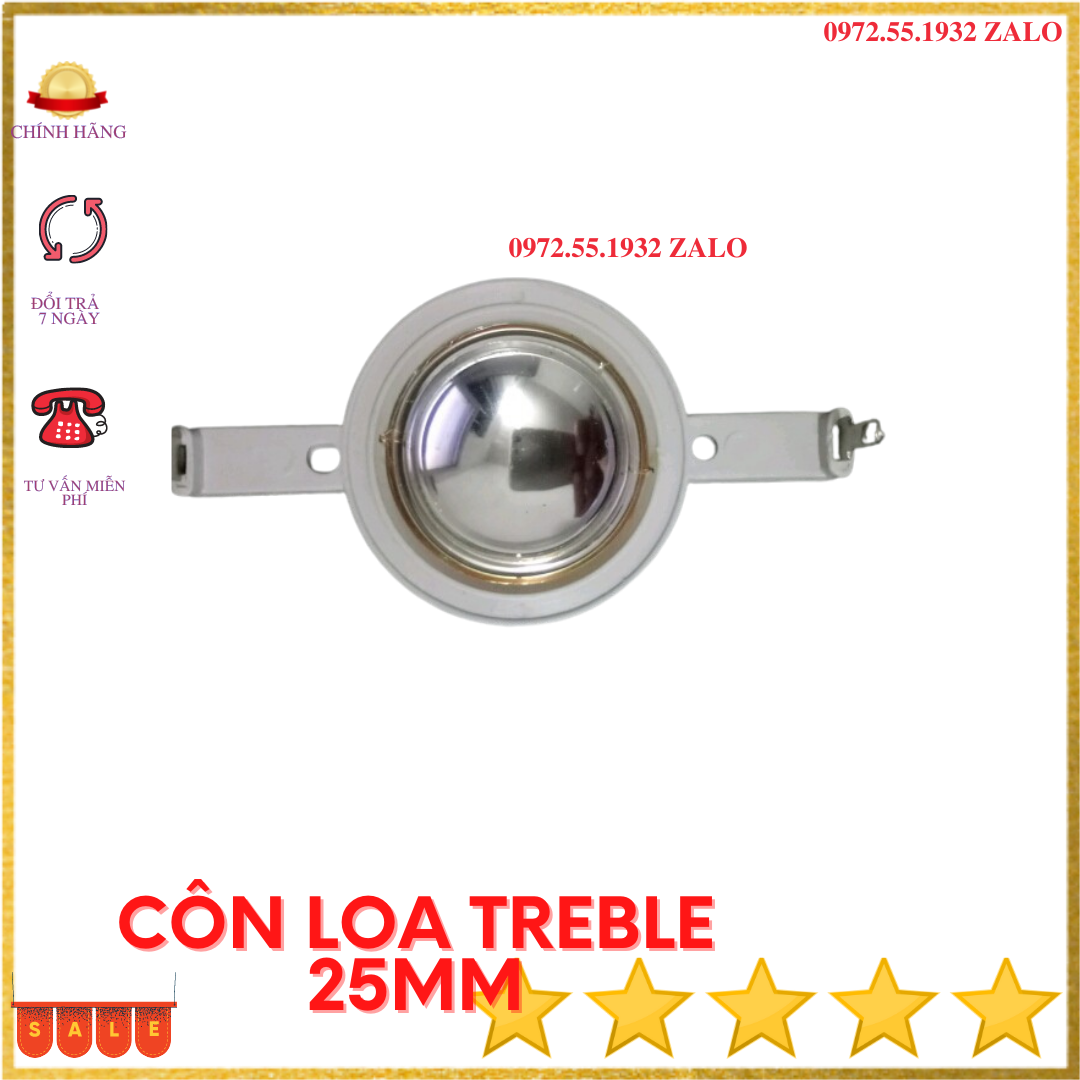 Combo 10 chiếc côn loa treble 25mm trắng -điện tín au dlo