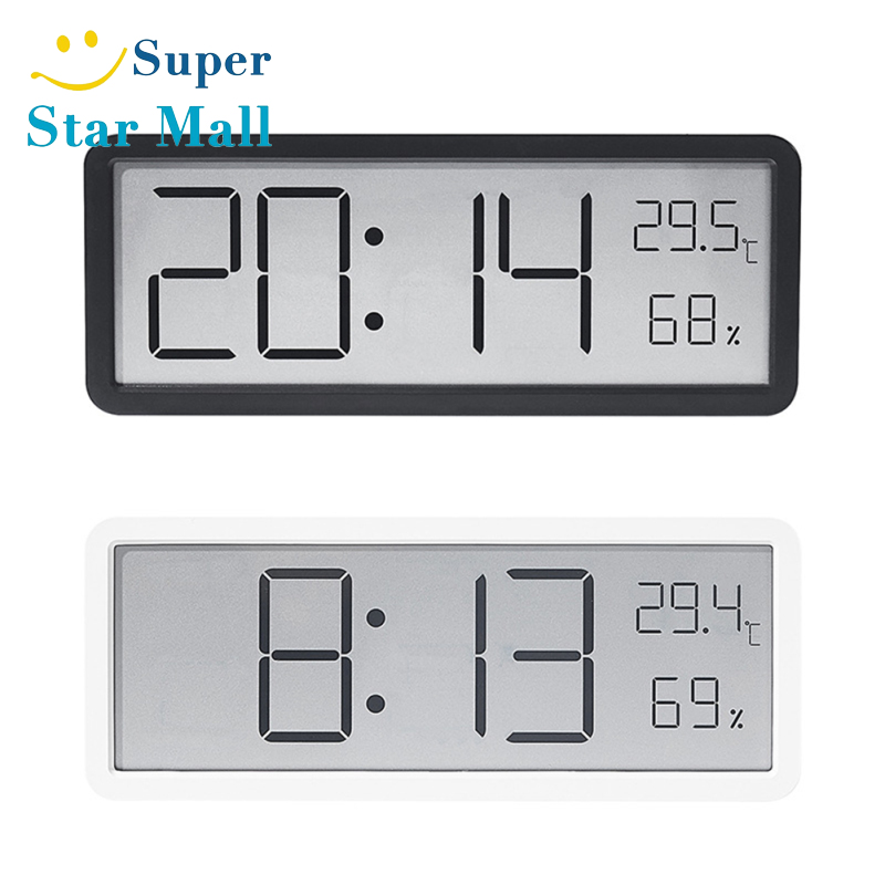 Digital Alarm Clock LCD Display Multifunctional Temperature Humidity Alarm Clock Ultra Thin Electronic Clock