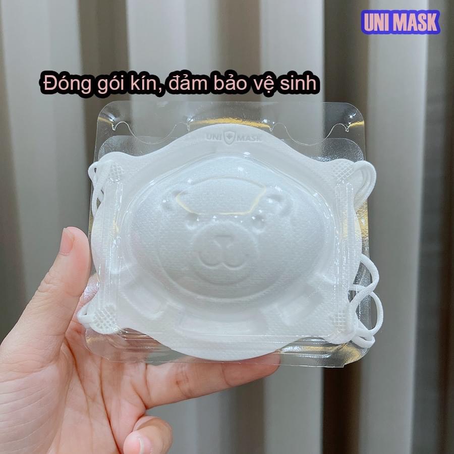 COMBO 2 SÉT 6C KT GẤU TRẮNG UNI MASK CAO CẤP CHO BÉ (0-3T)