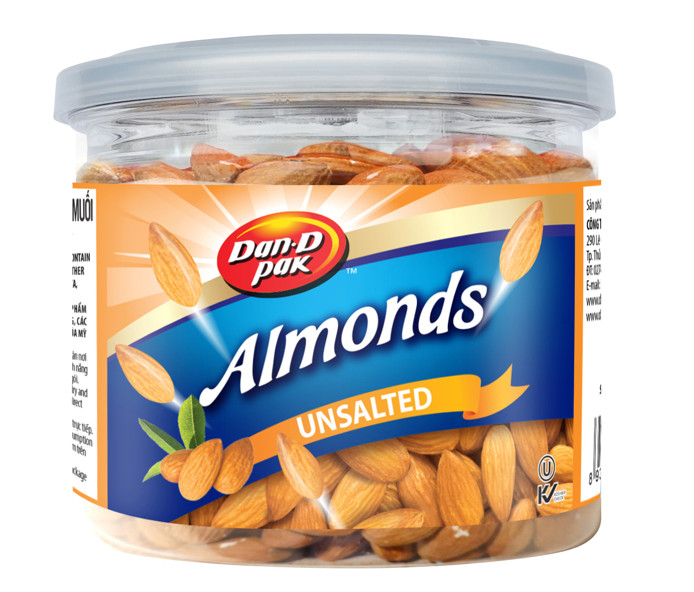 Hạnh Nhân Không Muối Nhập Khẩu Dan D Pak I Almonds Unsalted I 170g