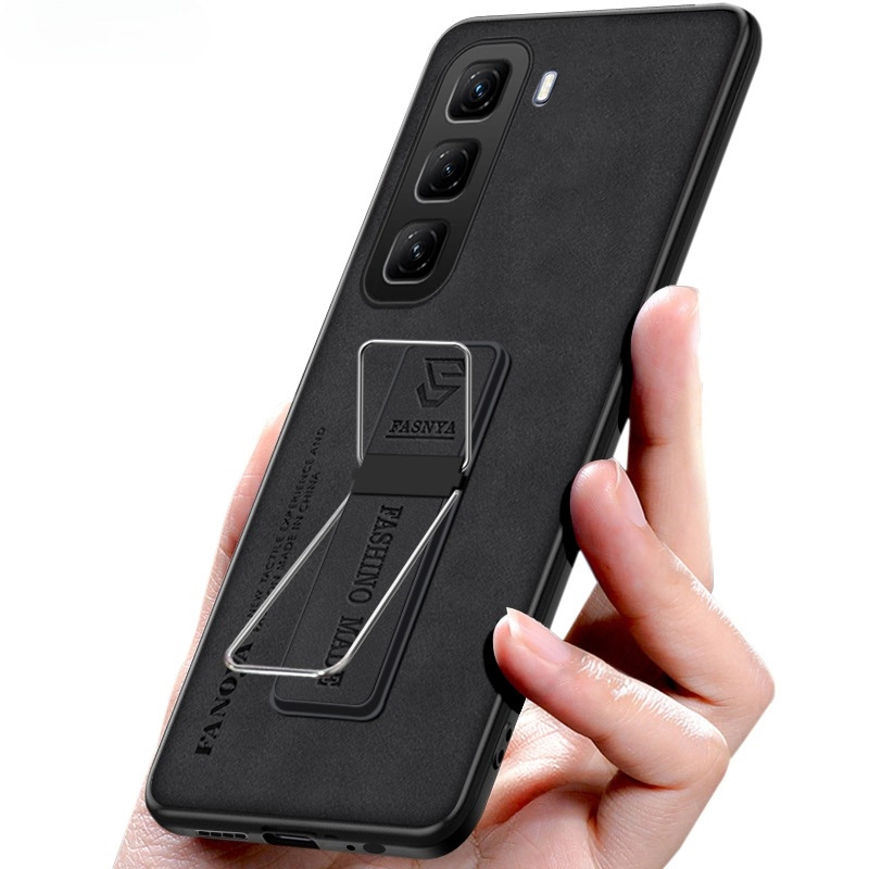 New Phone case infinix Hot60 Pro Back cover Ultra-thin Magnetic Holder Sheepskin Camera Protection Shock Absorption For infinix Hot 60 Pro + case. 