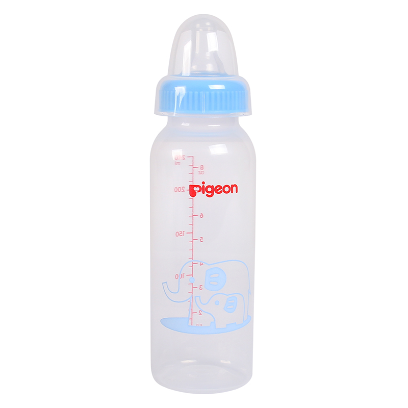 Bình sữa Pigeon cổ hẹp nhựa PP tiêu chuẩn 240ml - bình sữa cổ nhỏ nhựa PP - binh sua co thuong cho be
