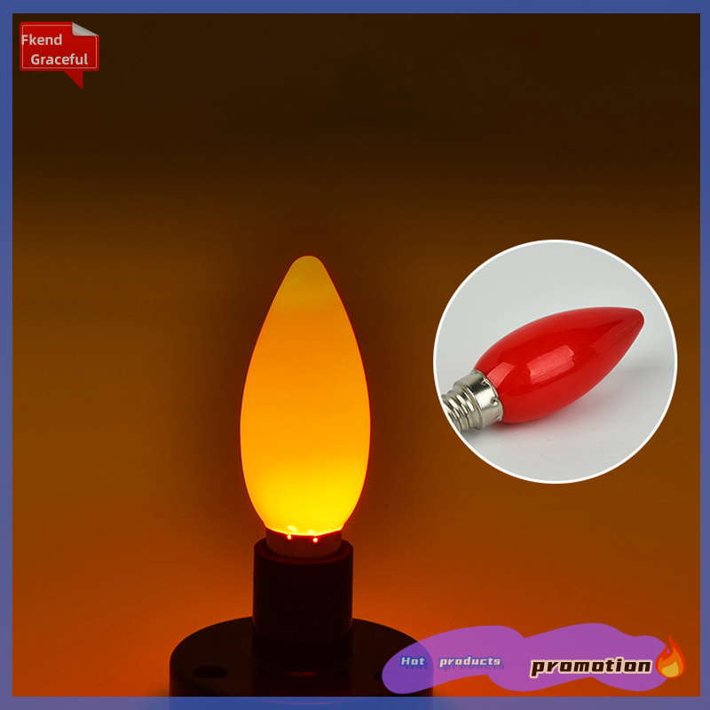 Fkend 1PC led altar bulb E12/E14 Red candle Buddha lamp Temple decorative lamp