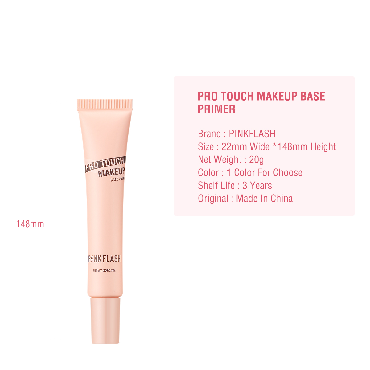 PINKFLASH PRO TOUCH pore minimizer Primer Poreless Smooth Fine Line Soft-focus Blurring Mattifying Matte Effect