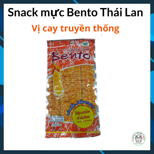 Snack mực Bento cay Thái Lan gói 5g - gồm 3 vị