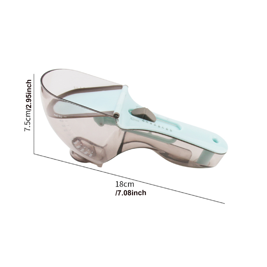 Adjustable Graduated Measuring Cup Kitchen Tool Plastic Spoon Measuring Cup For Baking Cooking Coffee Sugar Salt