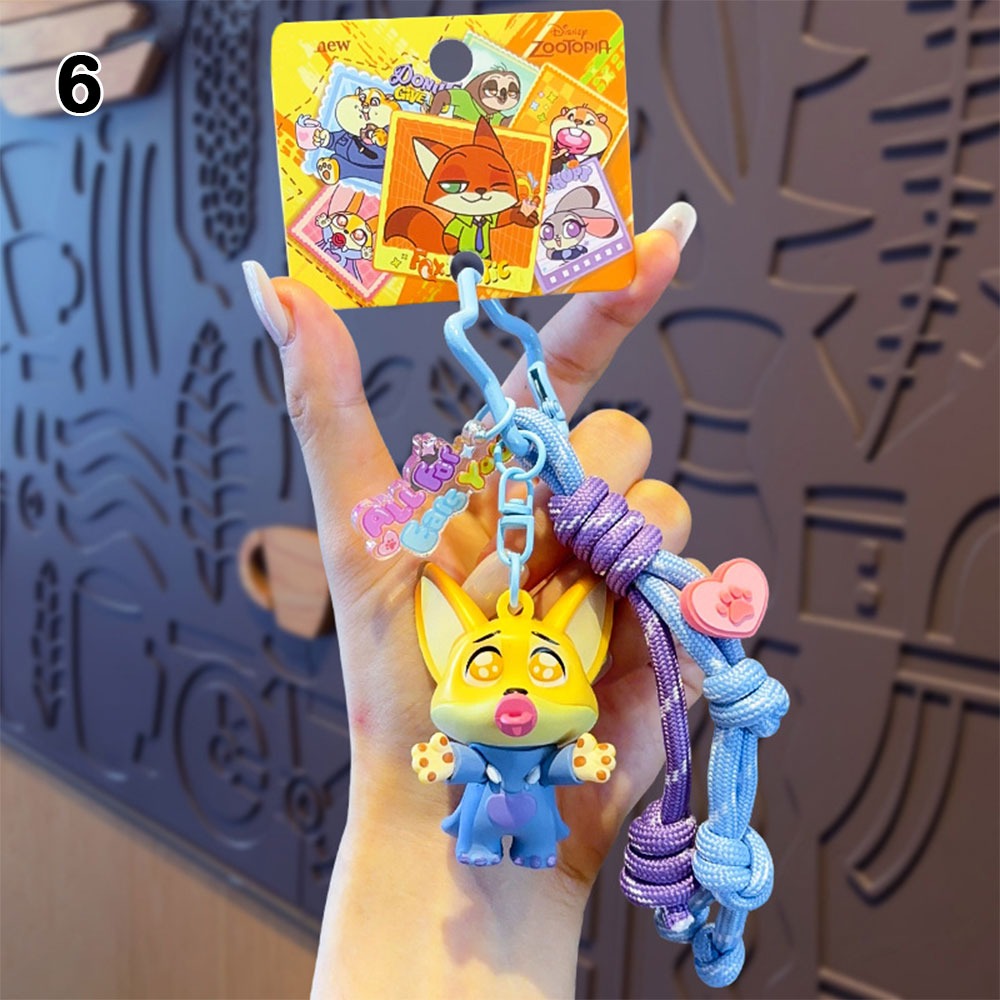 Cute Cartoon Character Judy Nick Keychain Pendant Design Silicone Anime ...