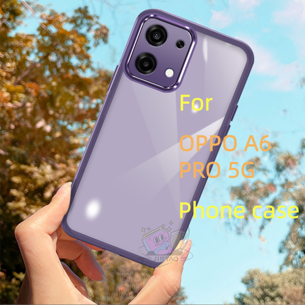 【Design】For OPPO A6 PRO 5G Phone case transparent Lens protector Thermoplastic Polyurethane Geometric Novel Anti-fingerprint Protective Case. 