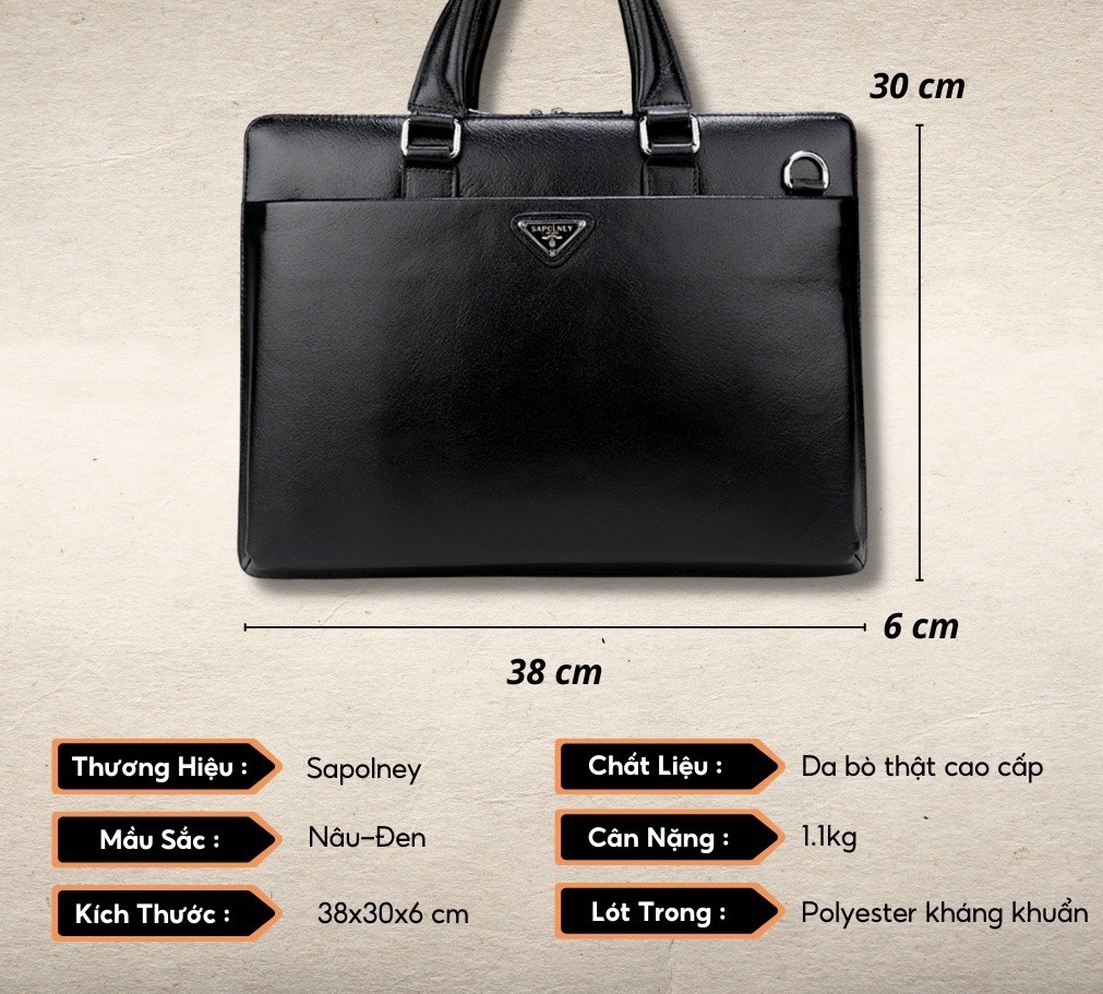 Cặp Da Thật SAPOLNEY 2309.