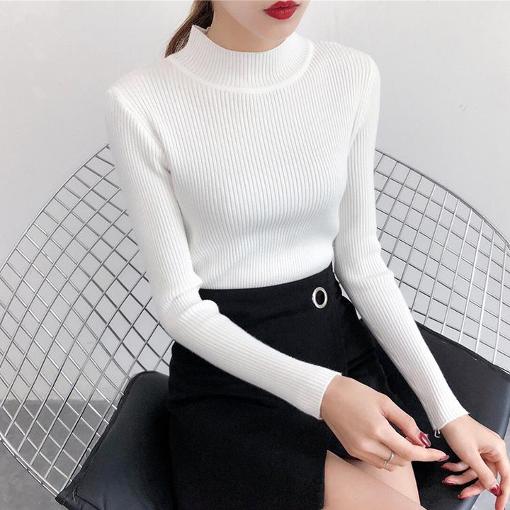 Áo len cổ 3 phân, mẫu cao cấp ôm dáng siêu xinh