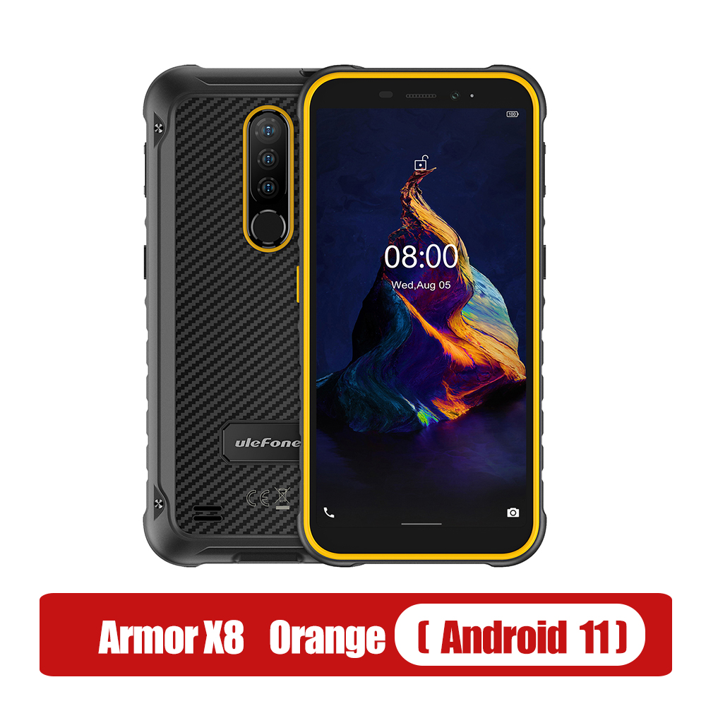 Ulefone Armor X8 Rugged Waterproof Smartphone, Android11, 4GB 64GB ip68