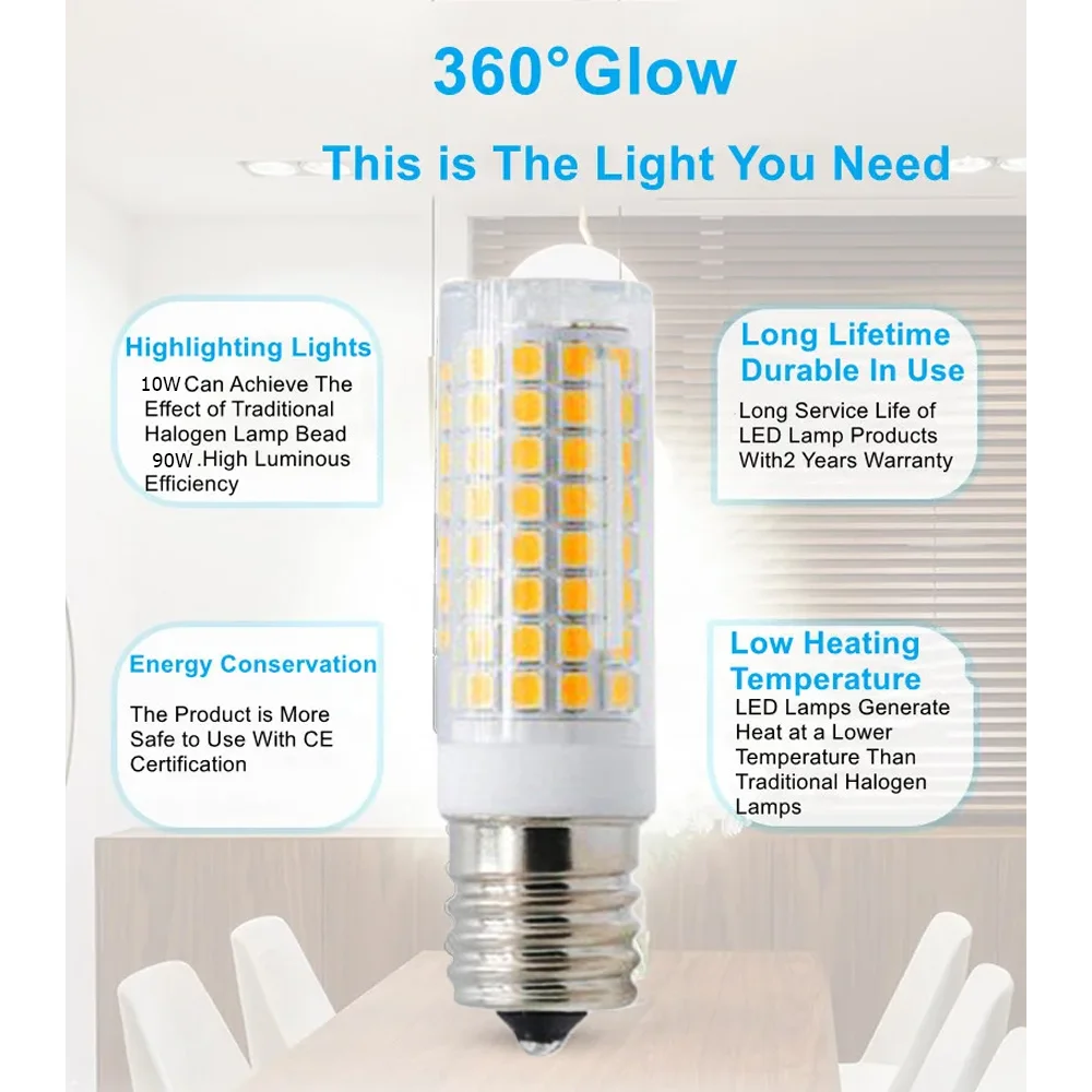 Giao hàng nhanh⚡Bóng Đèn Led Mini Dimmable G4 G9 E11 E12 E14 E17 Ba15d GY6.35 10W 102 Đèn LED bóng đèn Ngô thay thế 80W đèn Halogen 220V 110V cho nhà