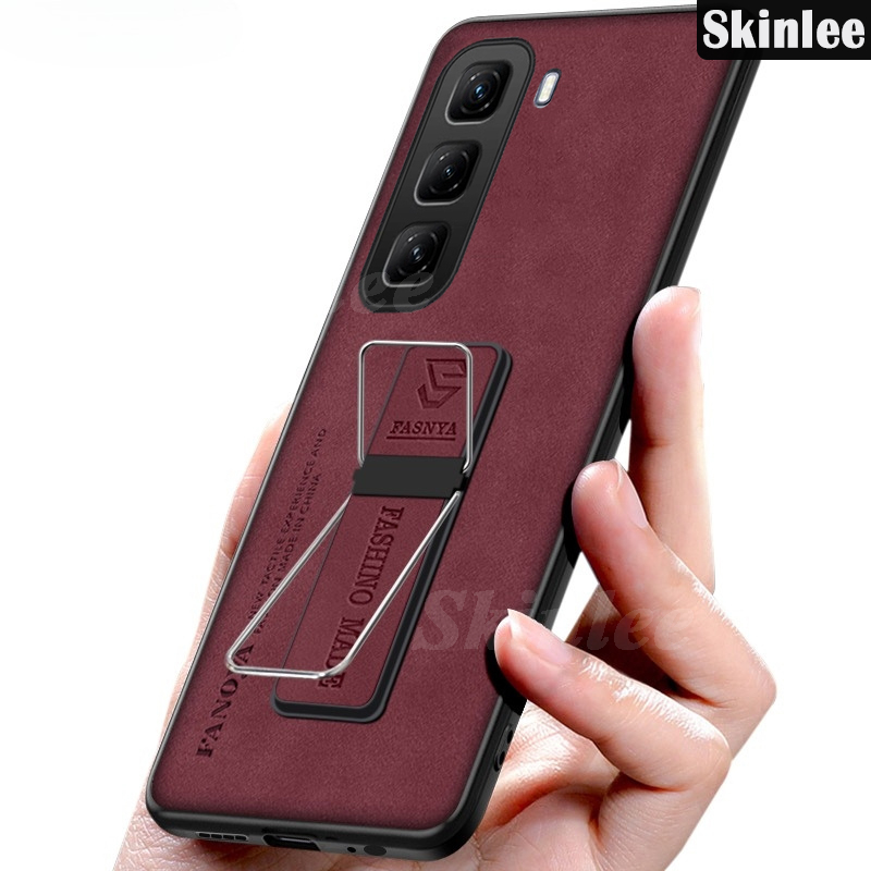 Phone case For infinix Hot 50 / 50 Pro / 50 Pro Plus Case Back cover Fluff Hard Cortex Plush Cover with Soft Frame Anti-knock stand Holder For infinix Hot 50 Pro+ Cover cases