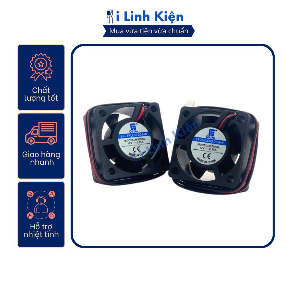 Quạt tản nhiệt 12V đầy đủ các kích thước