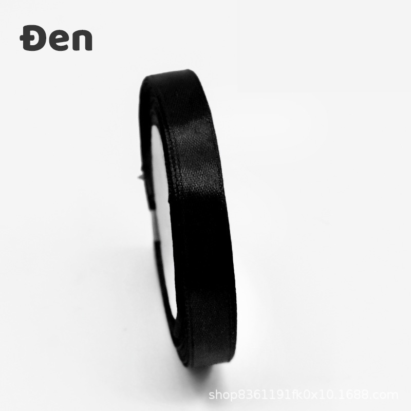 Cuộn ruy băng lụa trơn bản 1cm dài 22m