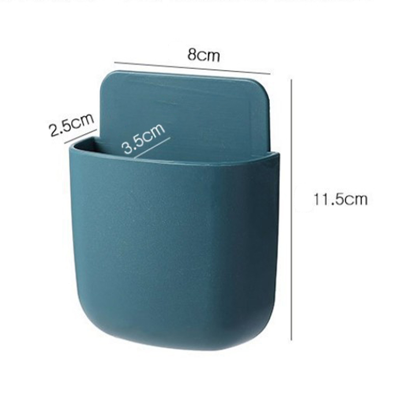 Wall Mounted Storage Box Mobile Phone Charging Holder Stand Rack Remote Control Storage Organizer Case For Air Conditioner TV. 