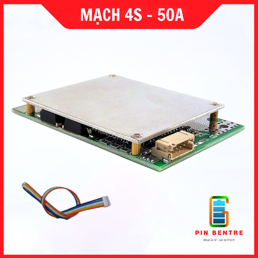 Mạch bms 4s 50a/100a bảo vệ pin sắt 3.2v với 10 mosfet sạc và xả cùng cổng