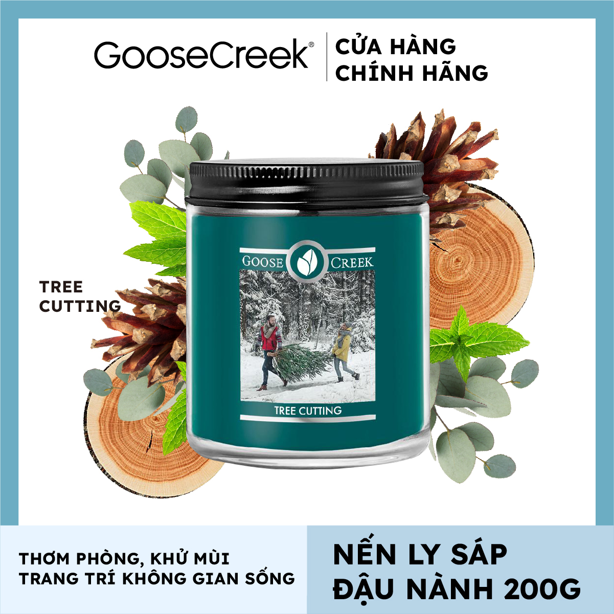 Nến ly sáp đậu nành Goose Creek (200g) - Tree Cutting