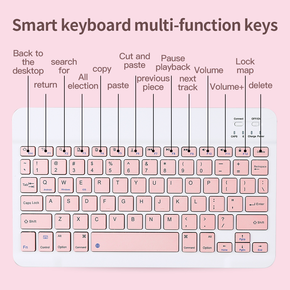 Mini Wireless Bluetooth Keyboard Mouse for Apple Samsung Oppo Phone Tablet Galaxy Tab Wireless Keyboard for Android IOS Windows PC