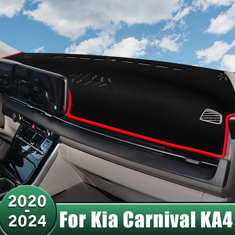 Car Dashboard Cover Sun Shade Mats Avoid Light Pads Anti-UV Case Carpets  For Kia Carnival Sedona KA4 2020 2021 2022 2023 2024