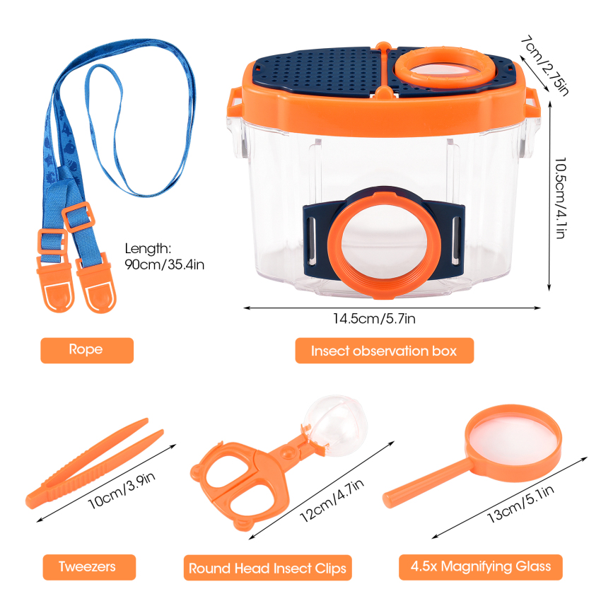 Mug Magnifying Glass Kit, Bug Viewing Box For Kids, Insect Cage Adventure Kit, Bug Viewing Box, Bug Viewer With Bug Trap, Tweezers, Nature Exploration For Kids