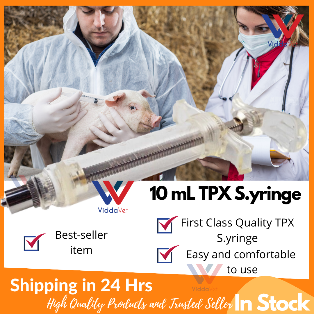 10 mL TPX Syringe Heavy Duty with Dosage Lock Veterinary Syringe 10 ml