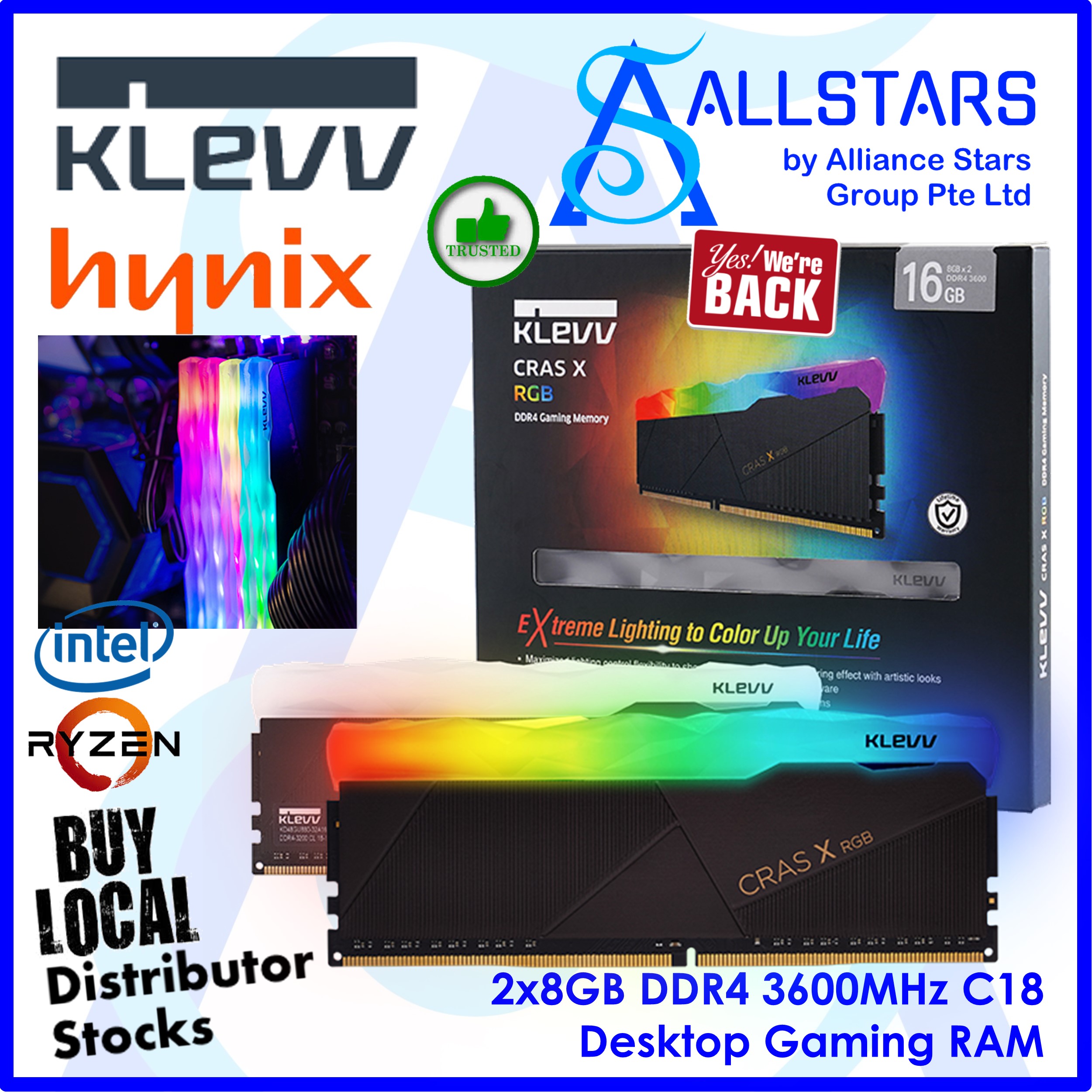 ALLSTARS We Are Back DIY Memory PROMO KLEVV 16GB 2x8GB KLEVV