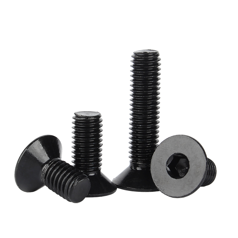 M3 M4 M5 Black 304 Stainless Steel Flat Countersunk Head Hex Socket Screw Flat Head Hexagonal Bolt