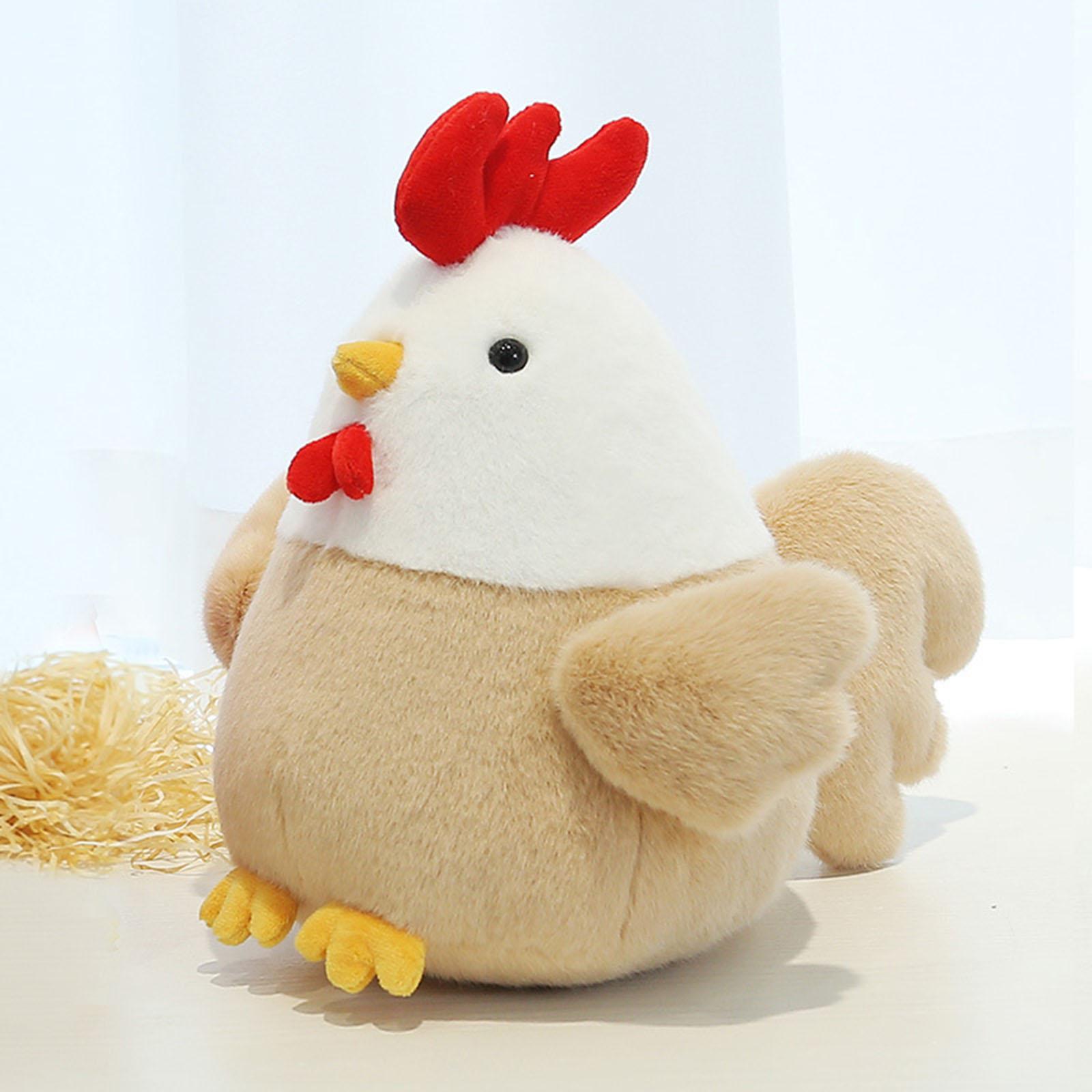 Baoblaze Stuffed Animals Eco Friendly Cute Rooster Cuddly Toy for Home Decor Ornament