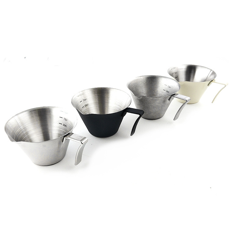 Cốc đong cà phê inox 100ml ( Measuring cup 100ml )  Dụng cụ Barista