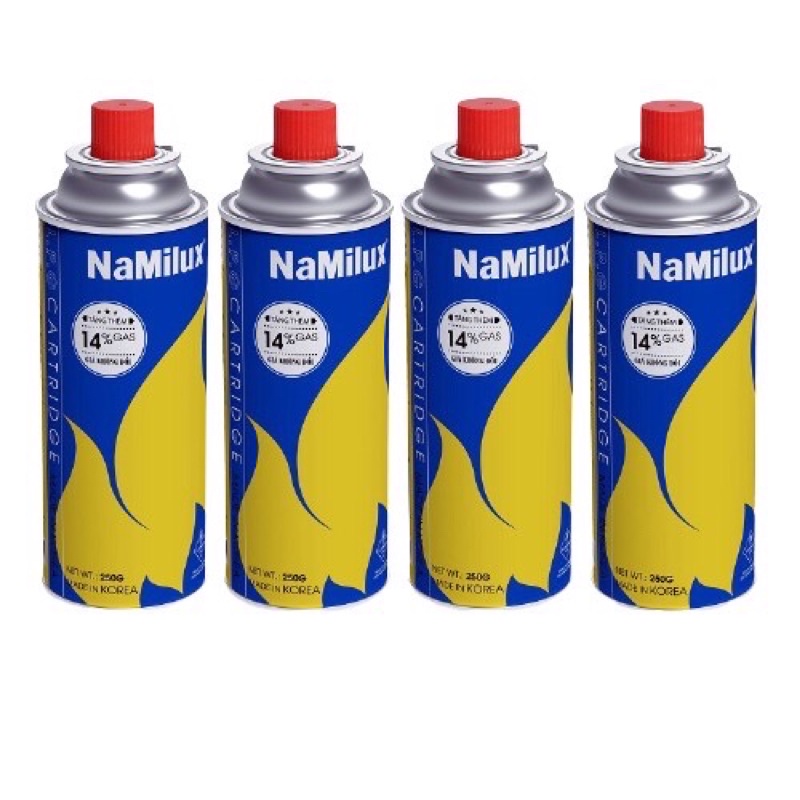 Lon gas mini Namilux 250g - lốc 4 lon mới đầy ga