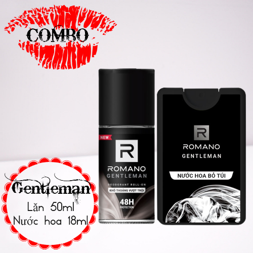 Lăn khử mùi Romano 50ml Kèm Nước Hoa 18ml