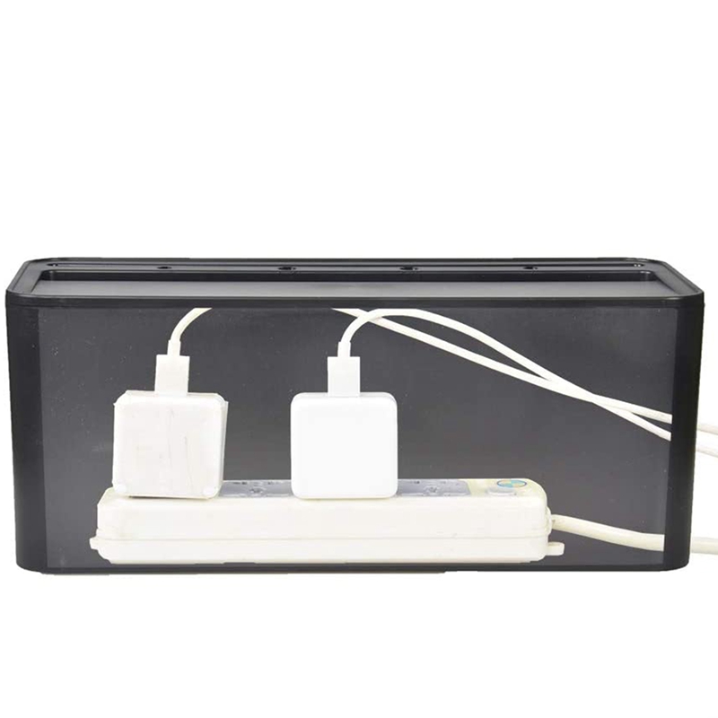 Cable Management Box for Desk Cable Management and Power Strip Box Solutions(Black)