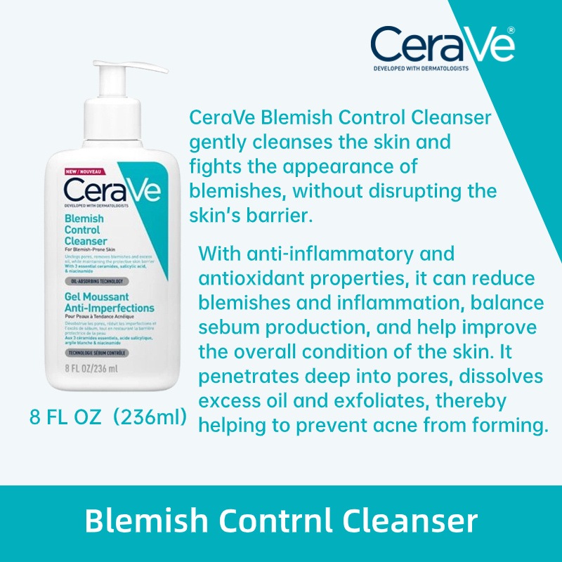 CeraVe Blemish Control Cleanser salicylic acid anti acne facial
