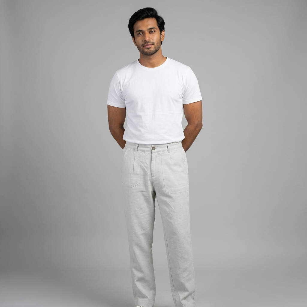 Hashback Chino Pants for Men - Cotton Chino Pants - Elastic Waistband