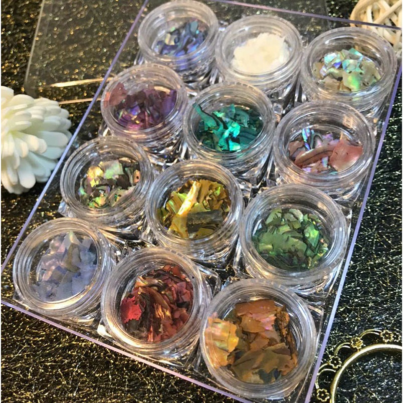 Xà cừ nail xà cừ làm nail vân đá 12 màu_ Mian Nail