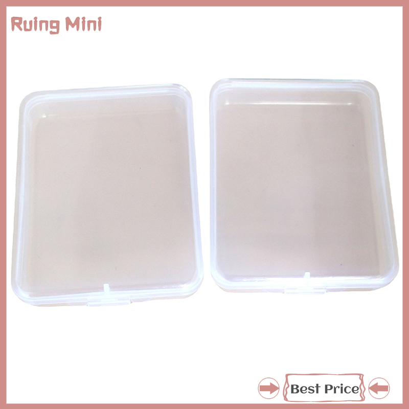 Ruing INS Transparent Plastic Storage Box Photocards Small Card Storage Box Desk Organizer Box Classification Box Stationery Box