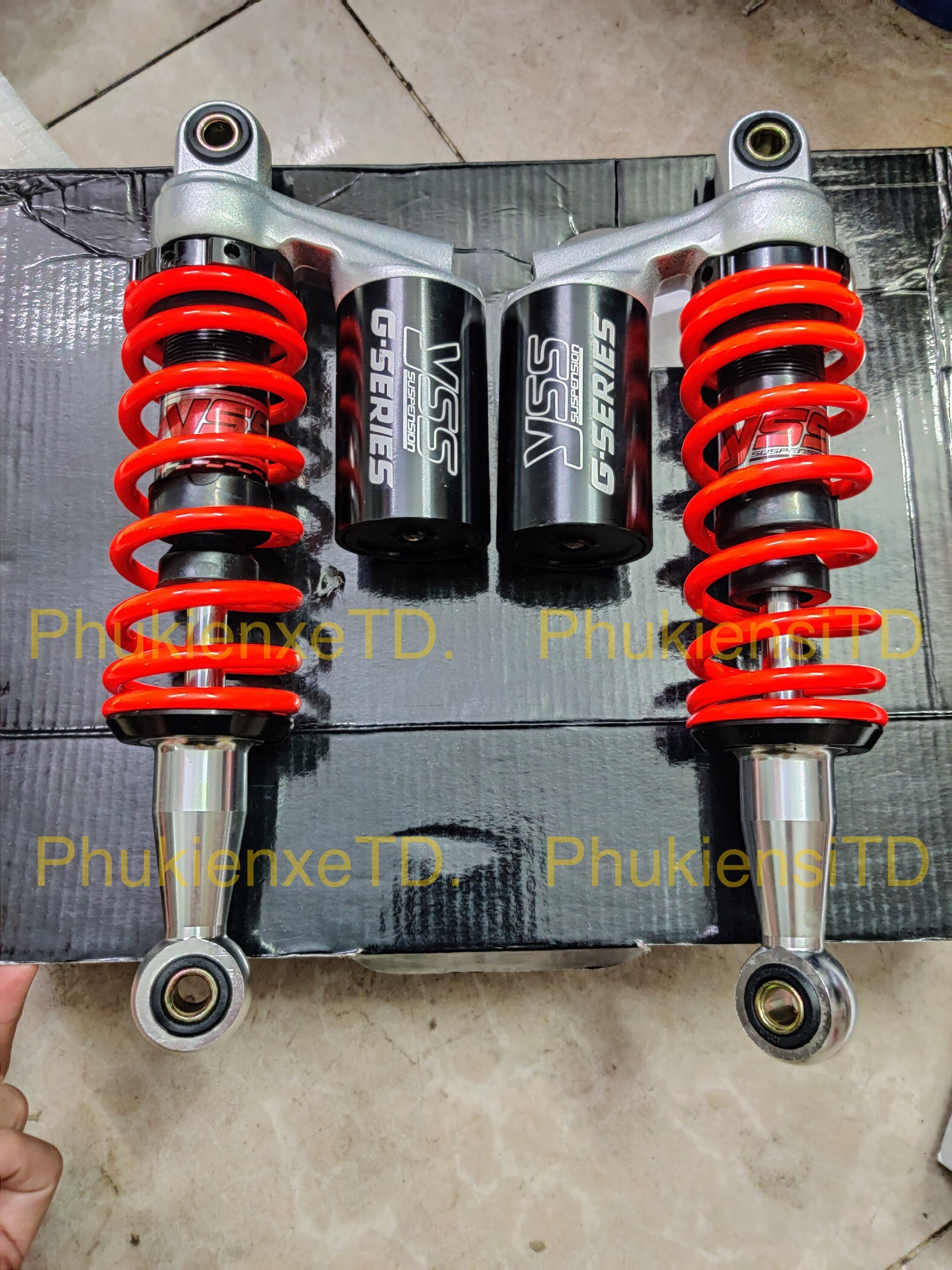 Phuộc Yss tem khắc CNC lắp Sirius Jupiter Taurus Cub78 Max