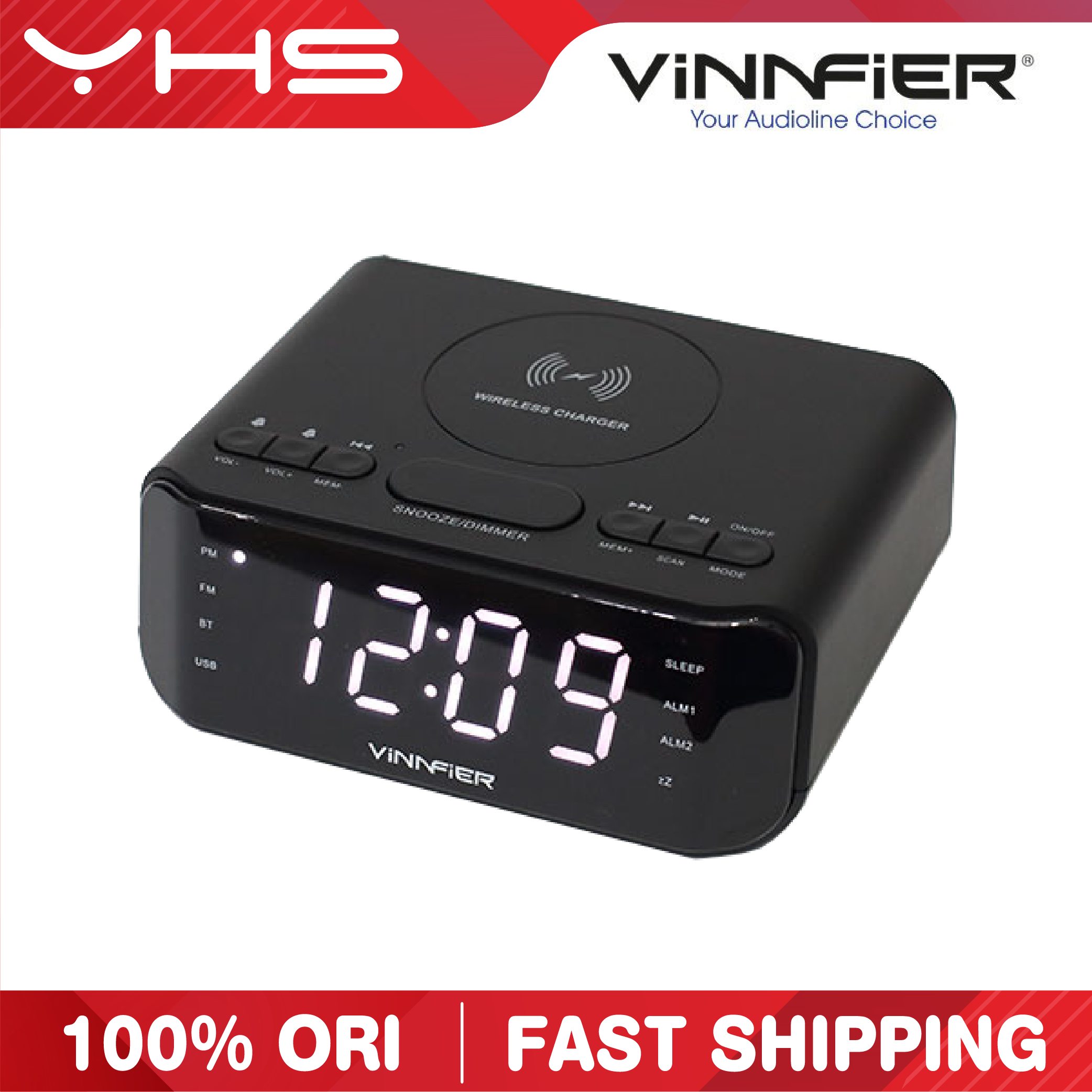 Vinnfier NEO AIR 2C Portable Bluetooth Speaker with Wireless Charging