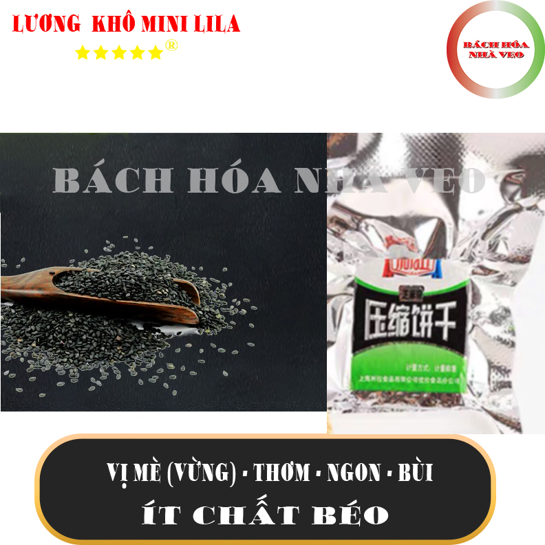 Lương khô mini lila, lương khô nhỏ dinh dưỡng cao, tự chọn vị, hàng chuẩn, thơm ngon