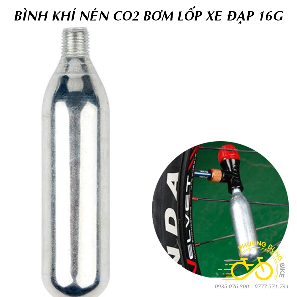 Bình khí nén co2 bơm hơi xe đạp 16g