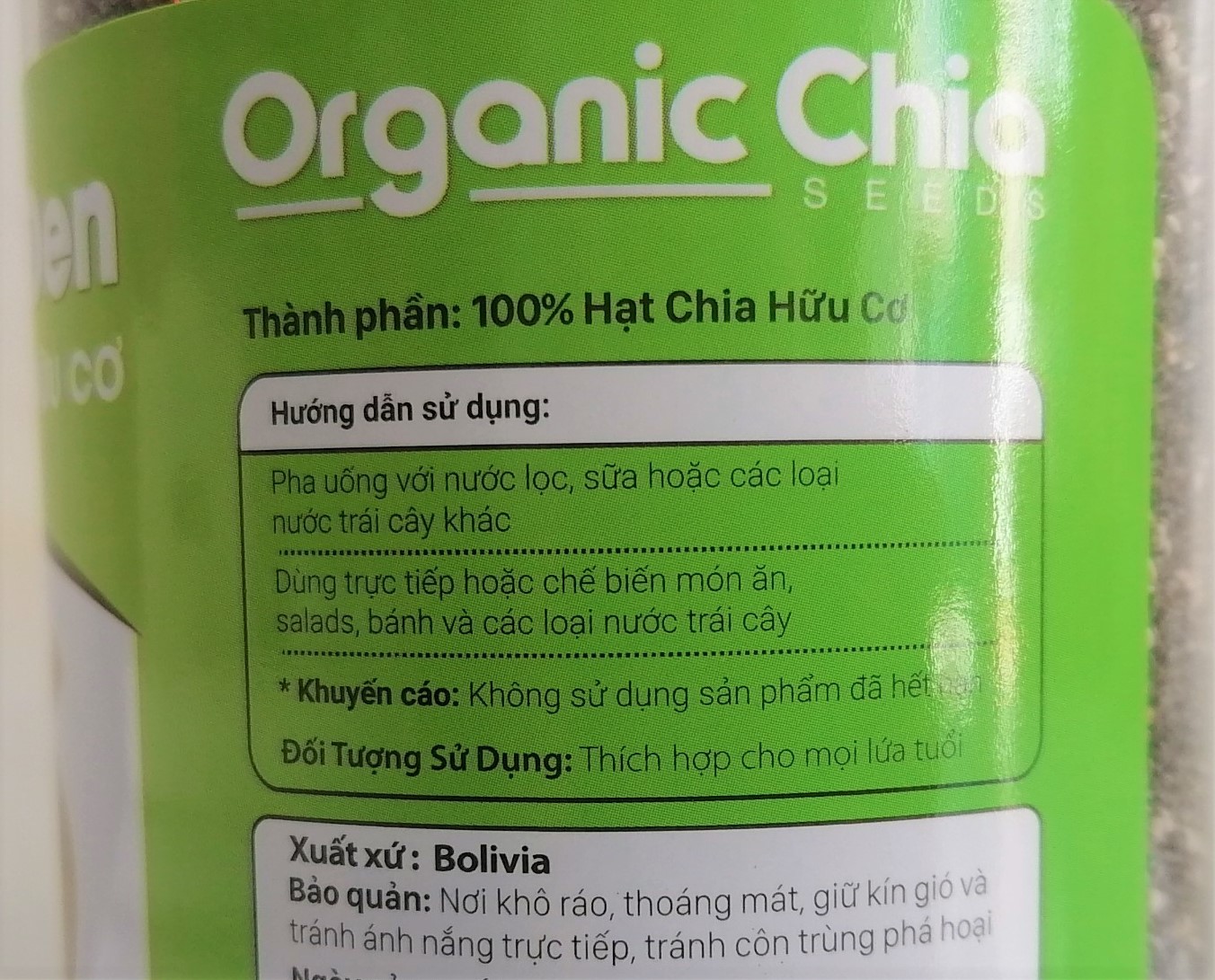 [Hộp 500g - ĐEN] HẠT CHIA HỮU CƠ [VN] WELLBEING Organic Black Chia Seeds