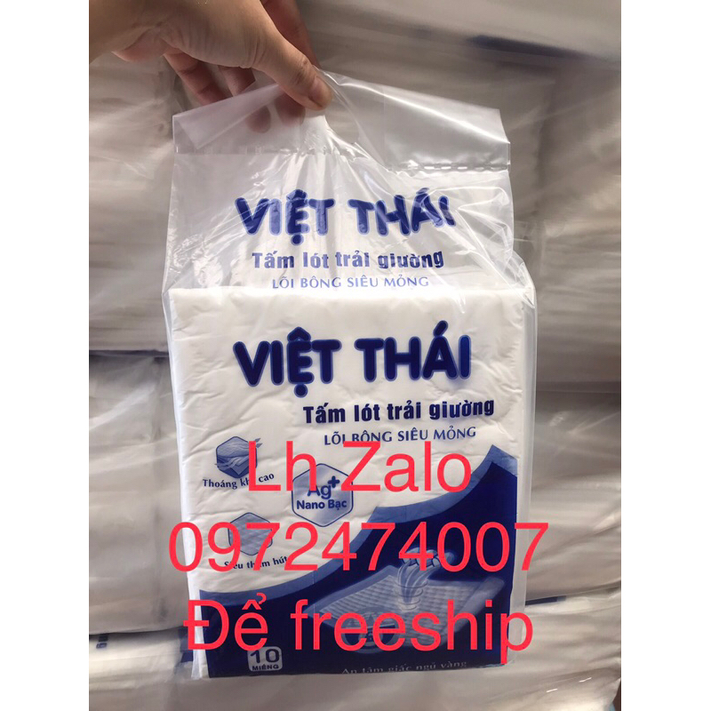 50 Tấm Đệm Lót Việt Thái Người Lớn , Người Già , Sản Khoa  Gói 10 Miếng