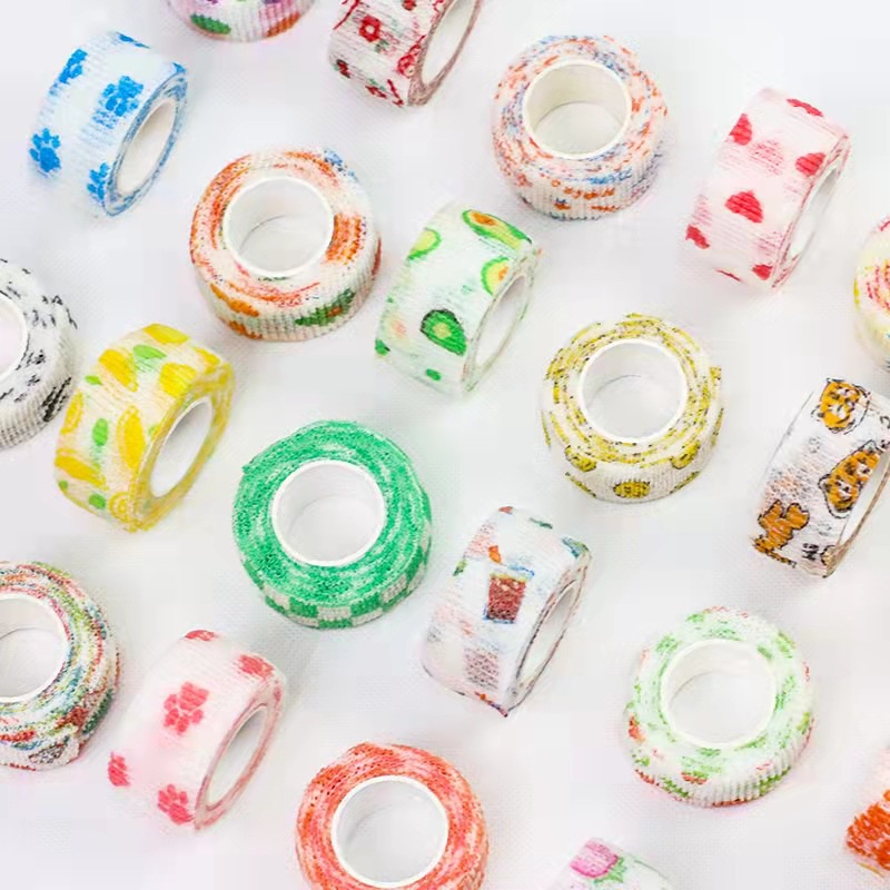Cartoon Cute Finger Bandage Writing Protector Sports Protecting Anti-Wear Tape Elastic Self-Adhesive