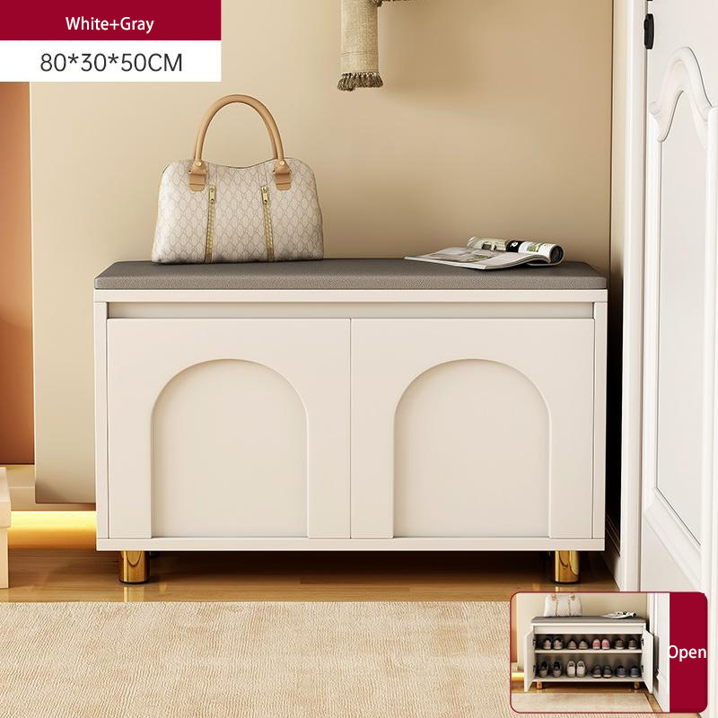 Shoe changing stool: You can sit on the shoe cabinet at the door of the home, and the stool can be integrated into the home, and the multi-layer shoe rack can be sitted